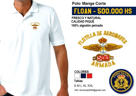 Polo algodón 100%, bordado. Precio:  28 e + 5e de portes. Info: foronaval2000@gmail.com