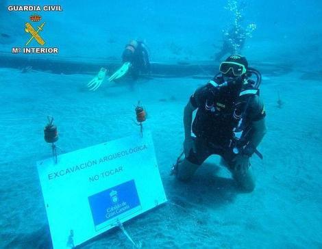 La GUARDIA CIVIL encuentra un galeón