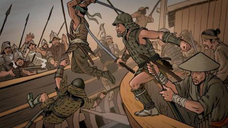 Infantes de marina españoles VS Ronin o piratas samuráis japoneses