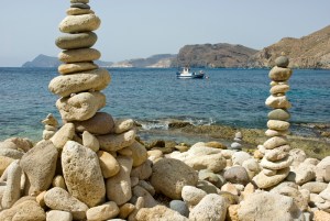 Montículos en Cala San Pedro