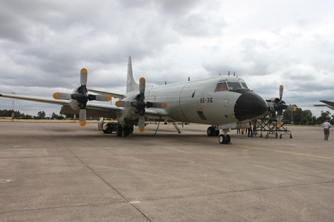 El Orion 22-35 preparándose para participar en la Operación Atalanta en la Base Aérea de Morón de la Frontera el pasado mes de julio (Gorka L Martínez Mezo)