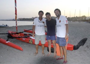 Quico con el presidente del RCMS Enrique Benjumea y el vicepresidente Pablo Parias.
