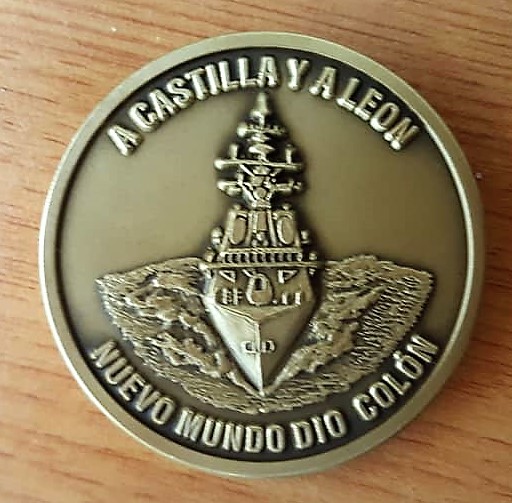 challenge coin spanish navy frigate cristobal colon f105 foro naval (1)
