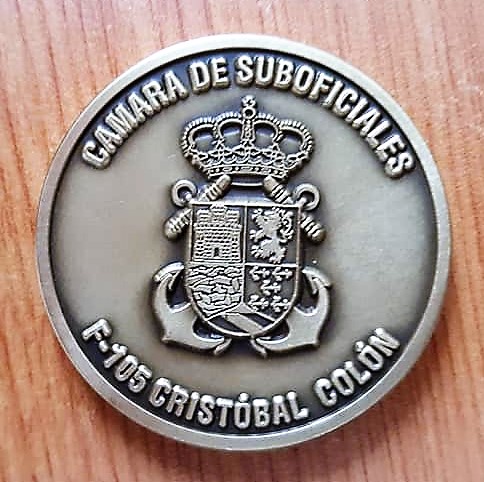 challenge coin spanish navy frigate cristobal colon f105 foro naval (2)